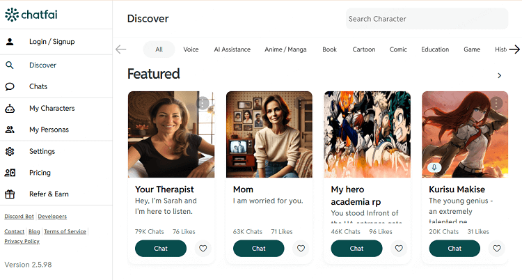 chatfai ai interface