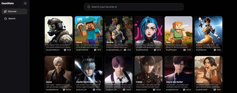 gamimate character library