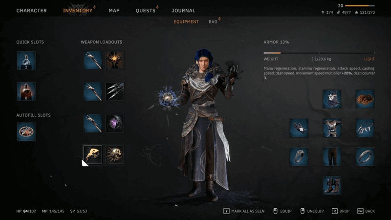 Tainted Grail mage build 